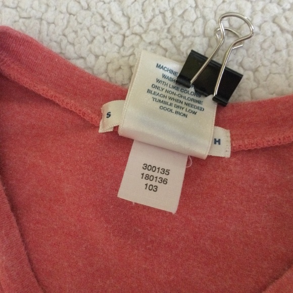 Vintage Old Navy Stretch Long Sleeve Crewneck Orange Top Tee - Sz Medium - Picture 10 of 10